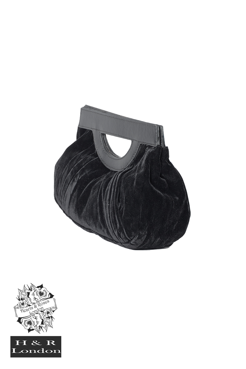 Glamorous Velvet Clutch in Black